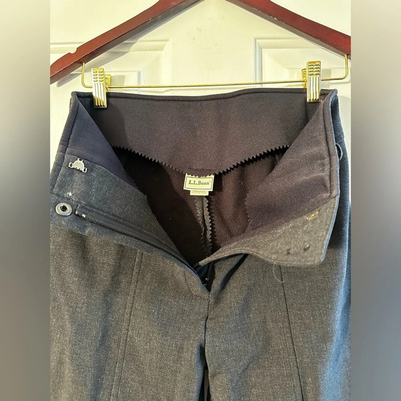 L.L. BEAN Snow Pants WB-400 Schoeller Heathered Wool Blend XS 4 Dark Charcoal - Picture 7 of 11